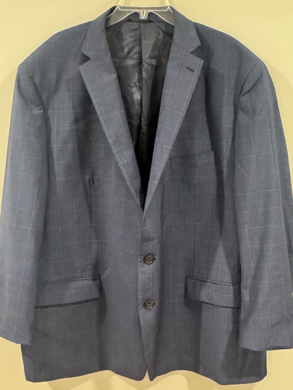 Lauren Ralph Lauren Blue Window Pane Sport Coat Blazer Suit Jacket Size 54R
